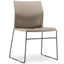 Ver imagem 2 de Kit 2 Cadeiras Fixa Base Preta Empilhável Connect Nude - Lyam Decor