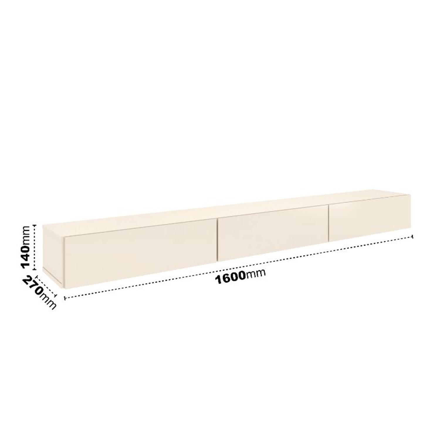 Rack Suspenso Dior 1,60mts Off White - Edn Moveis - 4