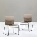 Ver imagem 3 de Kit 4 Cadeiras Fixa Base Preta Empilhável Connect Nude - Lyam Decor