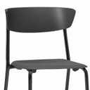 Ver imagem 4 de Kit 4 Cadeiras Fixa Base Preta Empilhável Bit Preto - Lyam Decor
