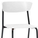 Ver imagem 4 de Kit 2 Cadeiras Fixa Base Preta Empilhável Bit Branco - Lyam Decor