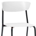 Ver imagem 4 de Kit 4 Cadeiras Fixa Base Preta Empilhável Bit Branco - Lyam Decor