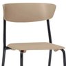 Kit 2 Cadeiras Fixa Base Preta Empilhável Bit Nude - Lyam Decor - 4