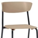 Ver imagem 4 de Kit 2 Cadeiras Fixa Base Preta Empilhável Bit Nude - Lyam Decor