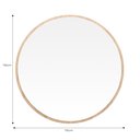 Ver imagem 2 de Espelho Redondo Happ Grande 110cm Minimalista com Moldura em Madeira Tauari Casavee