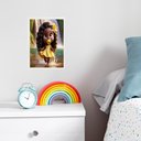 Ver imagem 1 de Quadro Infantil Orixá Criança Oxum 45x34cm - com Vidro:moldura Branca