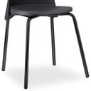 Ver imagem 4 de Kit 2 Cadeiras Fixa Base Preta Luna Preto - Lyam Decor
