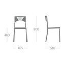 Ver imagem 4 de Kit 2 Cadeiras Fixa Base Cromada Empilhável Bliss Preto - Lyam Decor