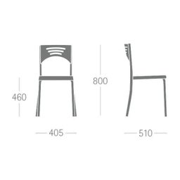 Kit 2 Cadeiras Fixa Base Cromada Empilhável Bliss Preto - Lyam Decor - 4 Kit 2 Cadeiras Fixa Base Cromada Empilhável Bliss Preto - Lyam Decor - 4