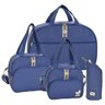 Kit 04 Bolsas Mala Maternidade Zig Zag Azul Marinho - Hug Baby - 1