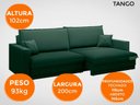 Ver mais imagens de Sofá Tango 2,00M Sem Caixa, Retrátil e Reclinável Velosuede Verde - Netsofás