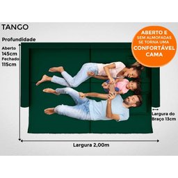Sofá Tango 2,00M Sem Caixa, Retrátil e Reclinável Velosuede Verde - Netsofás - 9