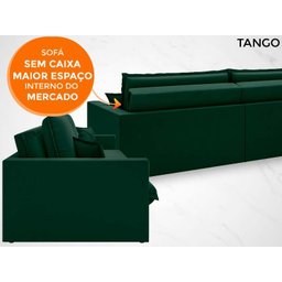 Sofá Tango 2,00M Sem Caixa, Retrátil e Reclinável Velosuede Verde - Netsofás - 3