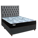 Ver imagem 1 de Cama + Box Cinza e Colchão Molas Ensacadas Casal - Life Gold Paropas + Cabeceira