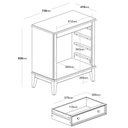Ver imagem 3 de Cômoda Luna 4 Gavetas Azul Petróleo 73cm - 67883
