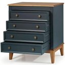 Ver imagem 2 de Cômoda Luna 4 Gavetas Azul Petróleo 73cm - 67883