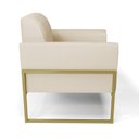Ver imagem 4 de Poltrona Base Industrial Alta Dourado Marisa Corino Bege D03 - D’Rossi