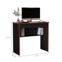 Ver imagem 3 de Mesa Escritório 1 Gaveta Columbus 2.0 Preto Vermelho