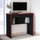 Ver imagem 1 de Mesa Escritório 1 Gaveta Columbus 2.0 Preto Vermelho