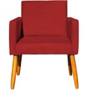 Ver imagem 4 de Kit 4 Poltrona para Sala Recepção Consultório Cadeira Nina Suede Cores Pés Palito