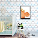 Ver imagem 2 de Quadro Decorativo Infantil Dinossauro Laranja 33x24cm - com vidro:Madeira branca