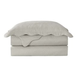 Cobre Leito King Roupa De Cama Colcha Kit 3 Pçs Dupla Face - Concreto - 2