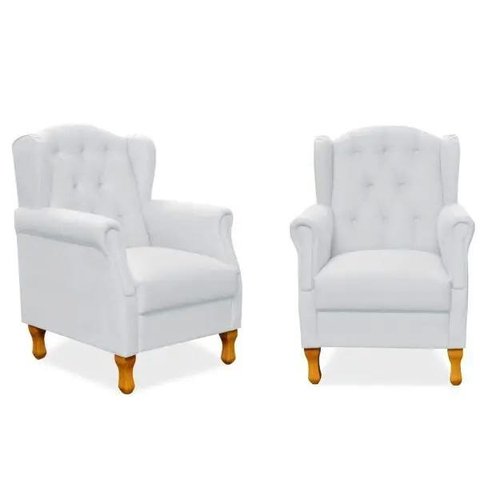 Kit 2 Poltronas Decorativas para Yara Corino Branco - Lyam Decor