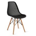 Ver imagem 5 de Kit Mesa Jantar Eiffel 100cm + 4 Cadeiras Colmeia Charles Eames, Preto