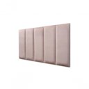 Ver imagem 1 de Placas Cabeceira Solteiro 100cm X 60cm 5 Placas Veludo Nude
