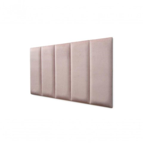 Placas Cabeceira Solteiro 100cm X 60cm 5 Placas Veludo Nude