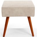 Ver imagem 6 de Kit 2 Puffs Banqueta Decorativa com Pés Palito Lívia Suede Bege