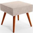 Ver imagem 3 de Kit 2 Puffs Banqueta Decorativa com Pés Palito Lívia Suede Bege