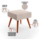 Ver imagem 4 de Kit 2 Puffs Banqueta Decorativa com Pés Palito Lívia Suede Bege