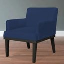 Ver imagem 2 de Kit 2 Poltronas Decorativas para e Recepção Beatriz Suede Azul Marinho - Lyam Decor