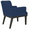 Kit 2 Poltronas Decorativas para e Recepção Beatriz Suede Azul Marinho - Lyam Decor - 3
