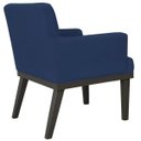 Ver imagem 3 de Kit 2 Poltronas Decorativas para e Recepção Beatriz Suede Azul Marinho - Lyam Decor