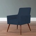 Ver imagem 2 de Kit 2 Poltronas Decorativas para e Recepção Maria Suede Azul Marinho - Lyam Decor