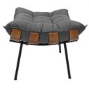 Ver mais imagens de Poltrona Costela com Puff Costela - Linho Grafite - Moveis Roperi