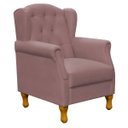 Ver imagem 1 de Poltrona Decorativa Para Sala de Estar Yara Suede Rosê - Lyam Decor