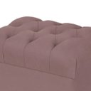 Ver imagem 3 de Puff Decorativo París Luis XV Capitone Suede Rosê