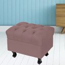 Ver imagem 2 de Puff Decorativo París Luis XV Capitone Suede Rosê
