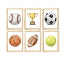 Ver imagem 1 de Kit Quadro Esporte Infantil Decorativo Quarto Criança Bebê Menino