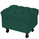 Ver imagem 3 de Kit 2 Puffs Decorativos París Luis XV Capitone Suede Verde Musgo