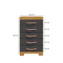 Ver imagem 3 de Cômoda Modena 562 Quarto com 5 Gavetas e Pés em Plástico