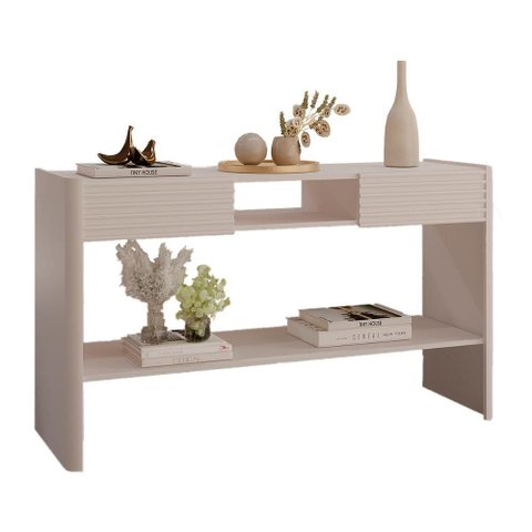 Aparador Buffet Bossa Sala de Estar com 2 Gavetas Off White