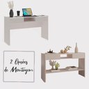 Ver imagem 3 de Aparador Buffet Bossa Sala de Estar com 2 Gavetas Off White