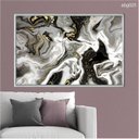 Ver imagem 1 de Quadro Decorativo - Marmore Preto e Dourado Abstrato Abg025 Vidro com Impressão Uv - 80x60cm