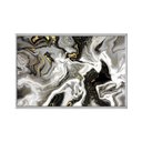 Ver imagem 2 de Quadro Decorativo - Marmore Preto e Dourado Abstrato Abg025 Vidro com Impressão Uv - 80x60cm
