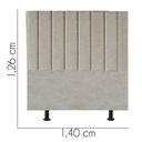 Ver imagem 3 de Cabeceira Estofada Carla 140cm Casal Para Cama Box Quarto Linho Bege - Gat Magazine