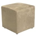 Ver imagem 3 de Kit 2 Puffs Quadrado Decorativo Suede Bege